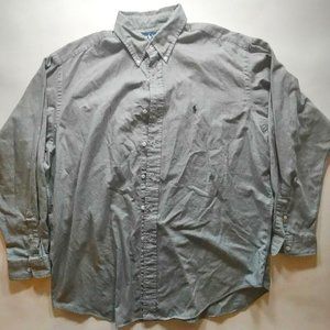 Men's Polo by Ralph Lauren L/S Button Front Shirt Extra Large (XL) Plaid
